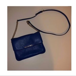 Navy Blue Leather Michael Kors Crossbody Purse
